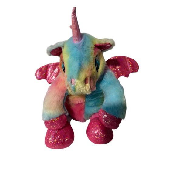 CRITTERS COLLECTION stuffed multicolor unicorn backpack - Picture 1 of 7